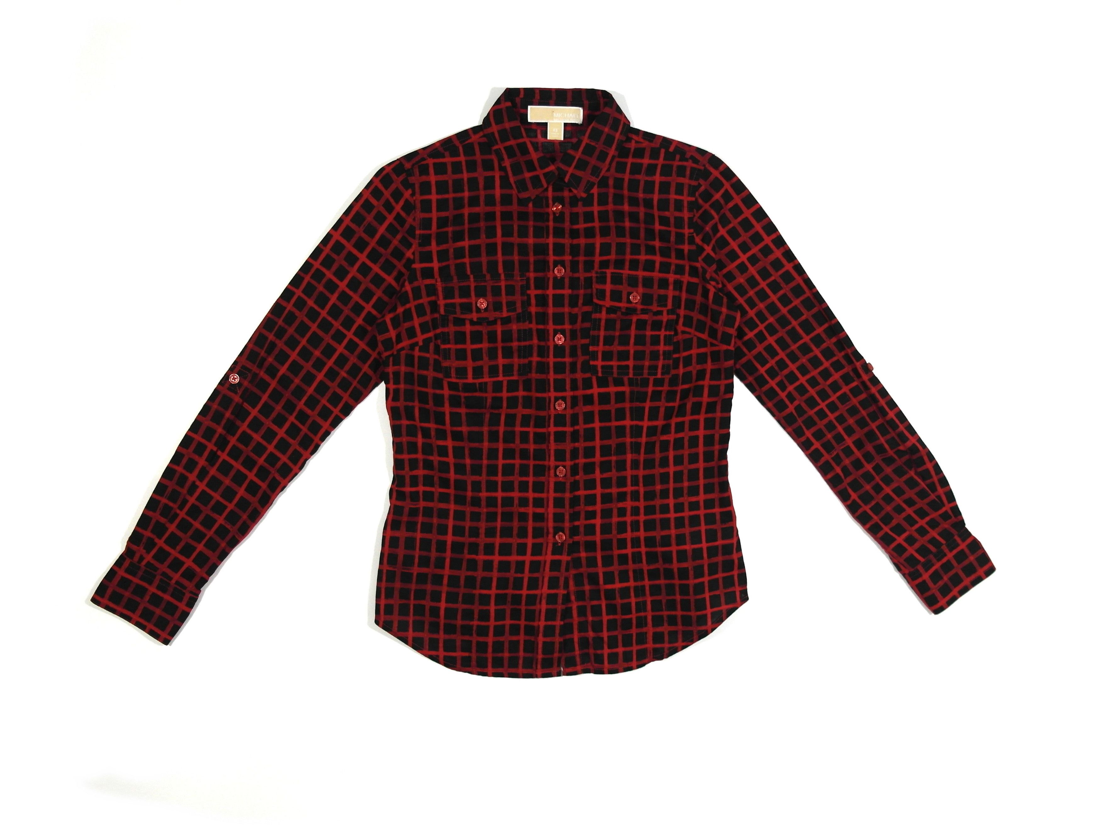 Michael Kors Michael Kors Plaid Shirt Womens Sz XS Size XS / US 0-2 / IT 36-38 - 2 Thumbnail