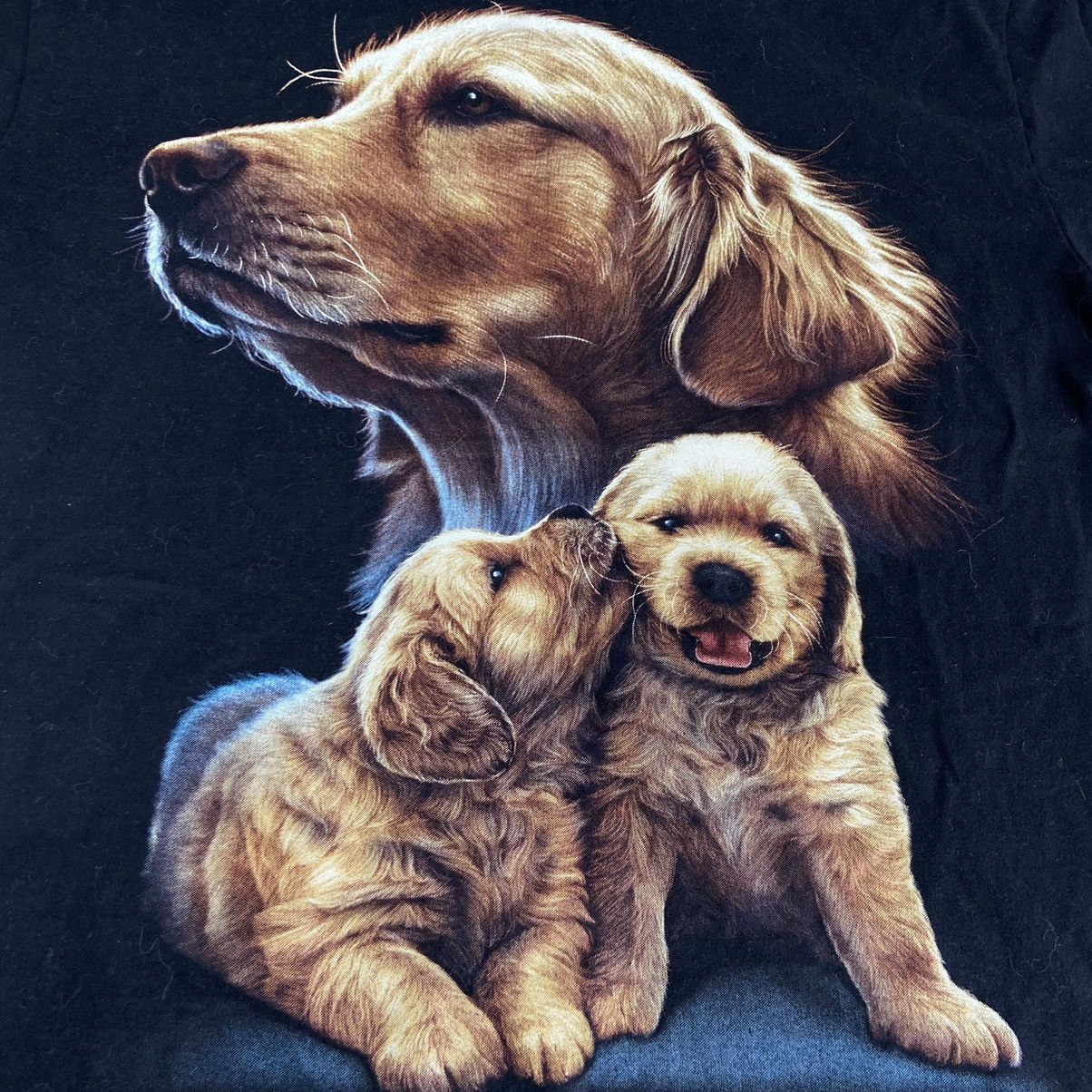 Vintage 1990s LABRADORS CUTE DOGS VINTAGE RARE HEAVY TEE - № 180 Size US L / EU 52-54 / 3 - 6 Thumbnail