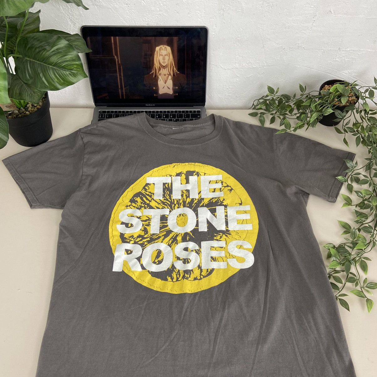 Band Tees 1990s STONE ROSES VERY RARE LEMON TEE Size US L / EU 52-54 / 3 - 2 Thumbnail