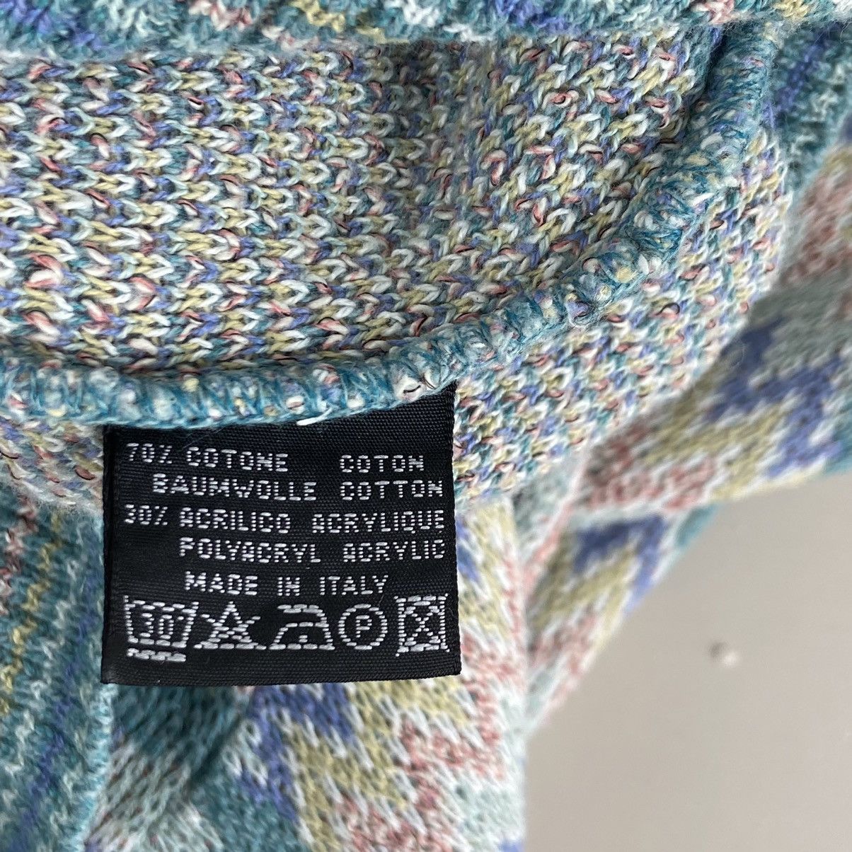 Vintage 1980s ALESSANDRO MAGNO ARCHIVE KNITTED CARDIGAN - № 1037 Size US XL / EU 56 / 4 - 10 Thumbnail
