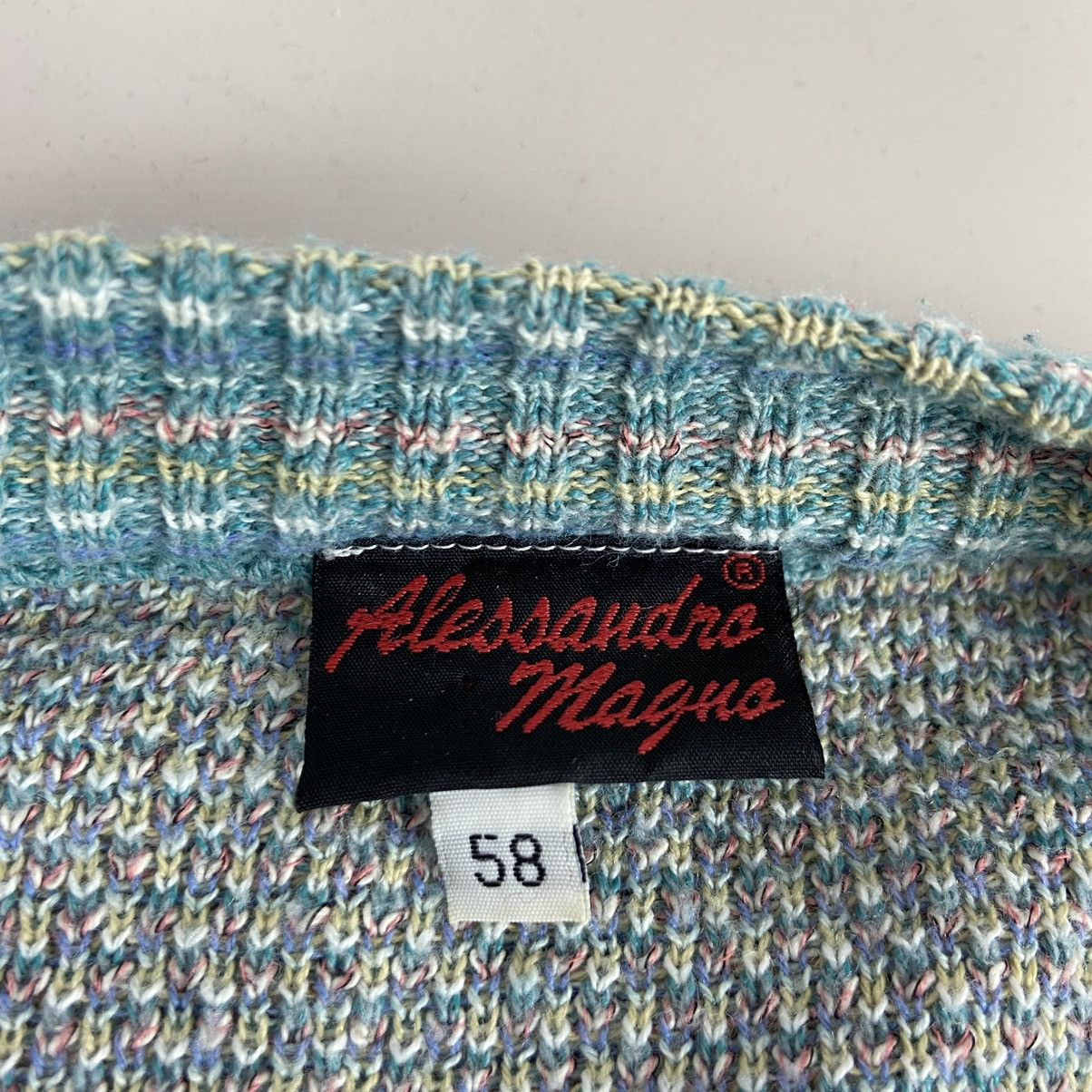Vintage 1980s ALESSANDRO MAGNO ARCHIVE KNITTED CARDIGAN - № 1037 Size US XL / EU 56 / 4 - 9 Thumbnail