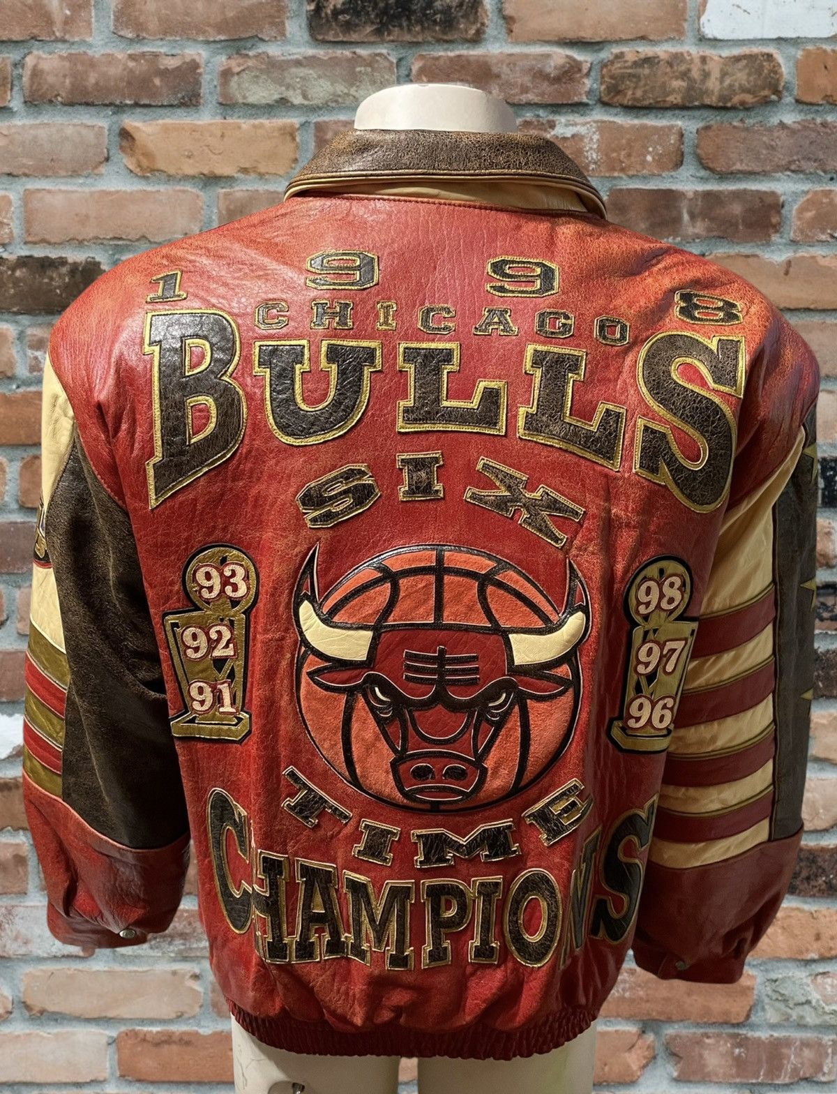 Vintage 1996 Chicago Bulls NBA Champions Leather Jacket..size -  Canada