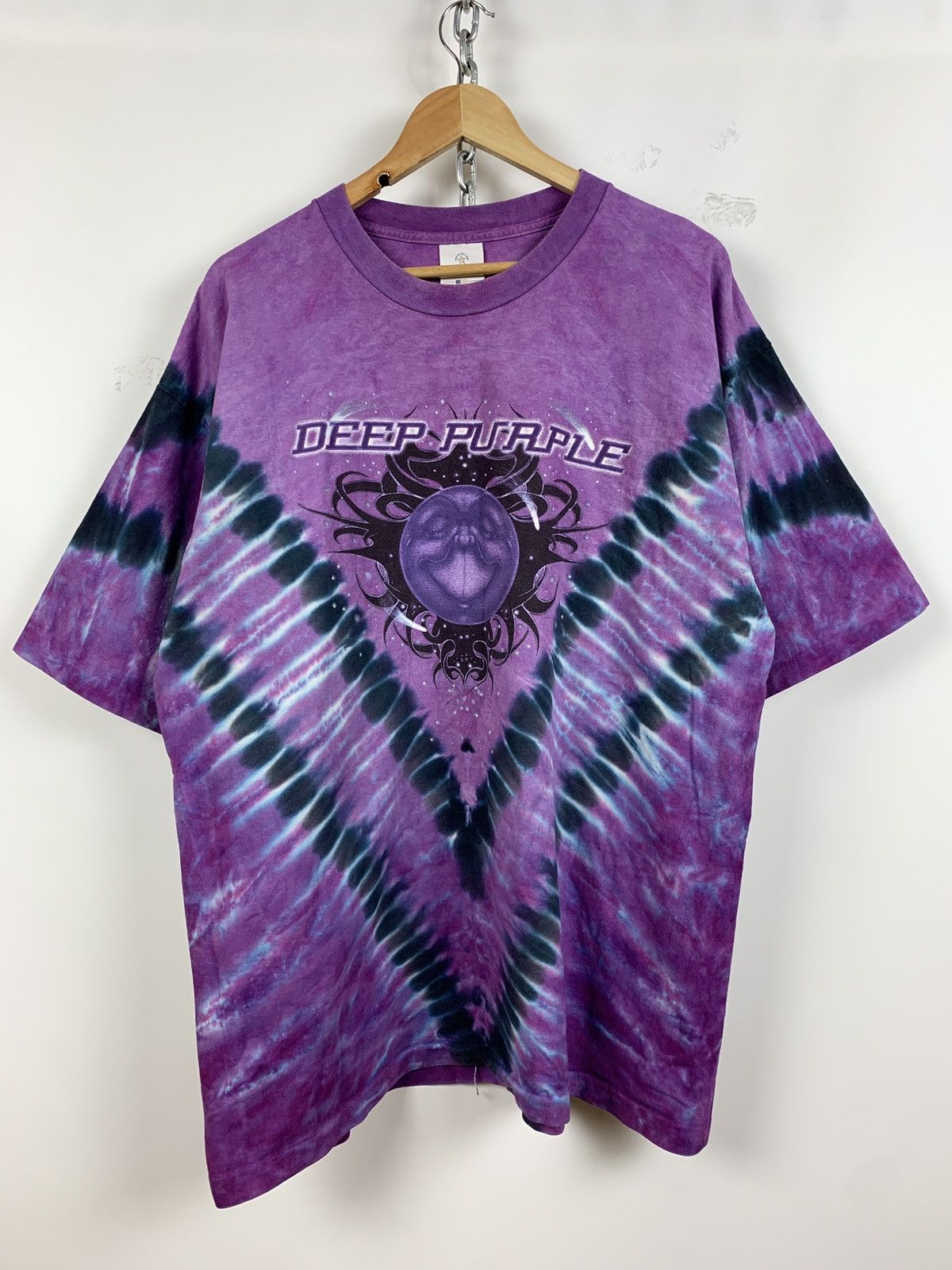 Vintage Deep Purple Tie Dye Single Stitch Band T-Shirt