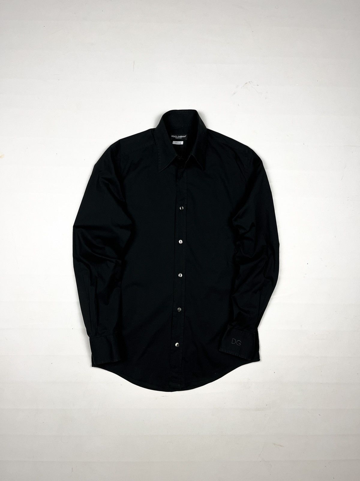 Dolce & Gabbana Black Cotton Men Formal GOLD Dress Shirt