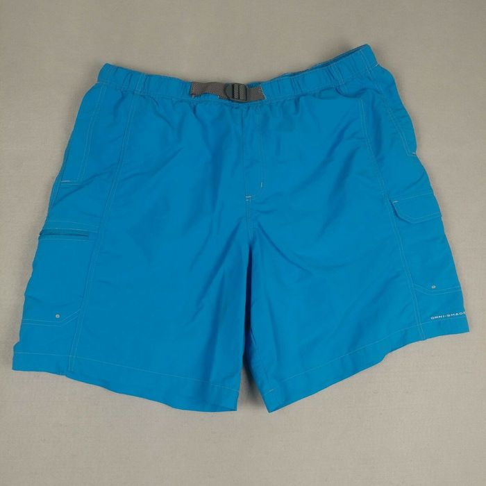 Columbia Columbia Shorts Mens XXL Cargo Hiking Outdoor Blue Belted Zip ...