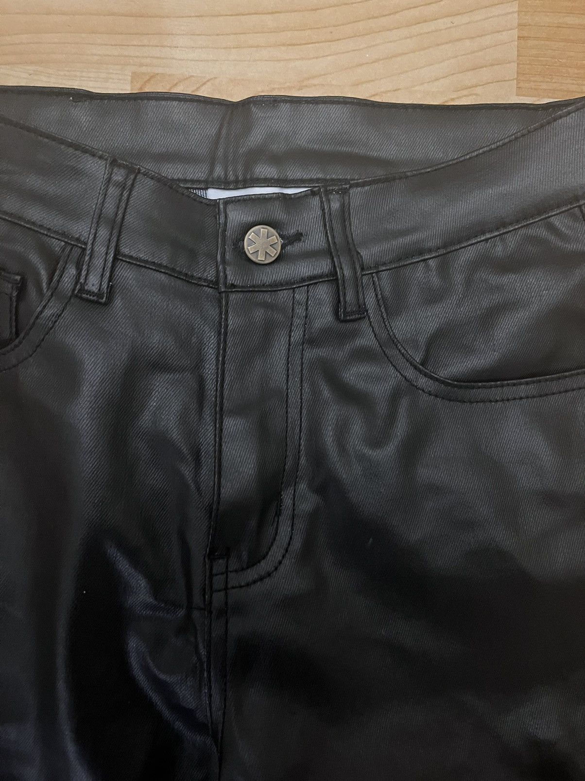 Other waxed denim zipper flared pants Size US 30 / EU 46 - 2 Thumbnail