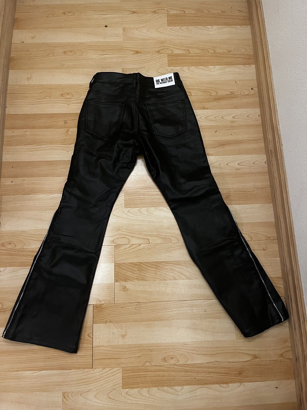 Other waxed denim zipper flared pants Size US 30 / EU 46 - 3 Thumbnail