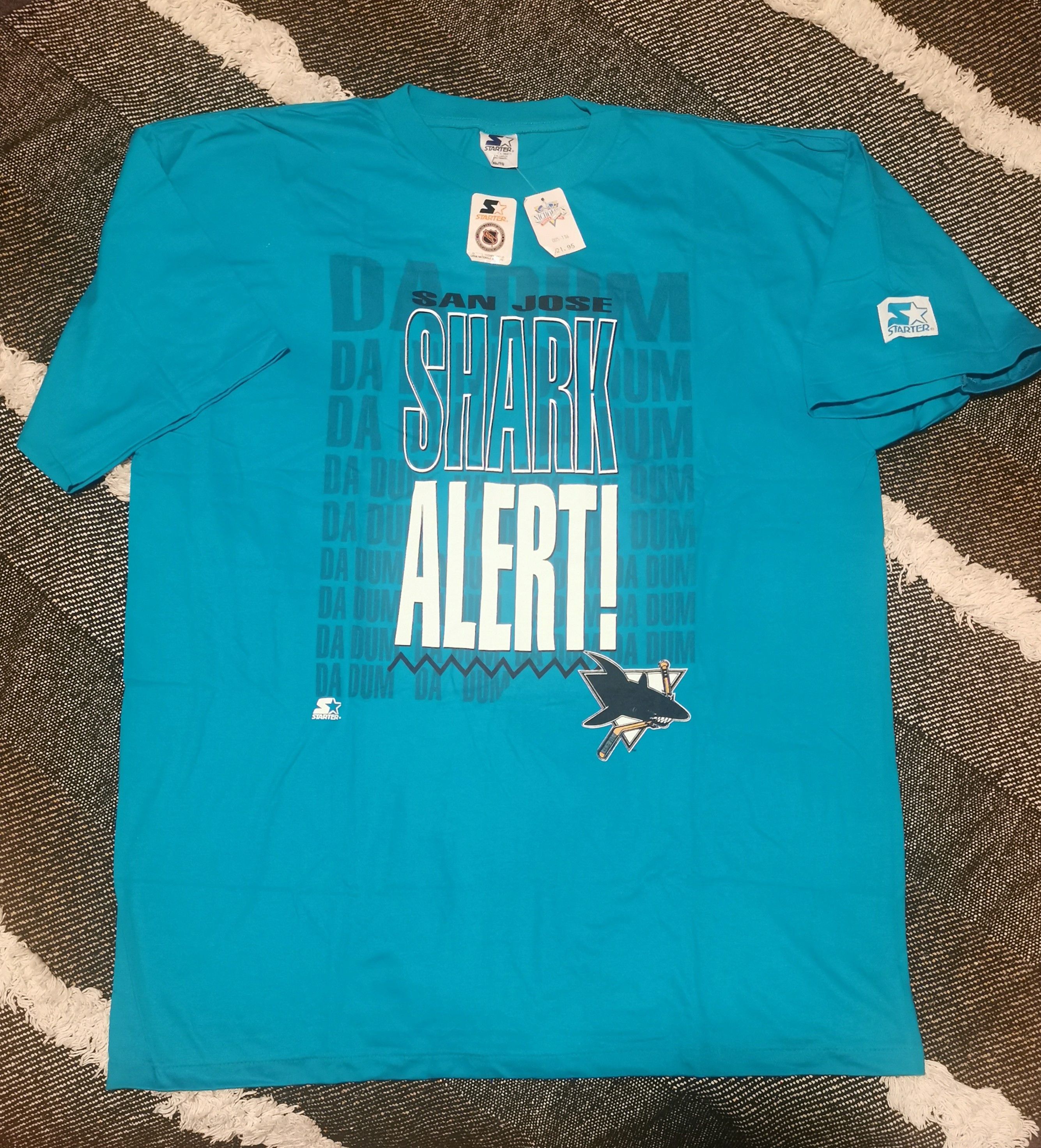 NHL × Starter × Vintage San Jose Sharks 90s t-shirt deadstock Size US XL / EU 56 / 4 - 1 Thumbnail
