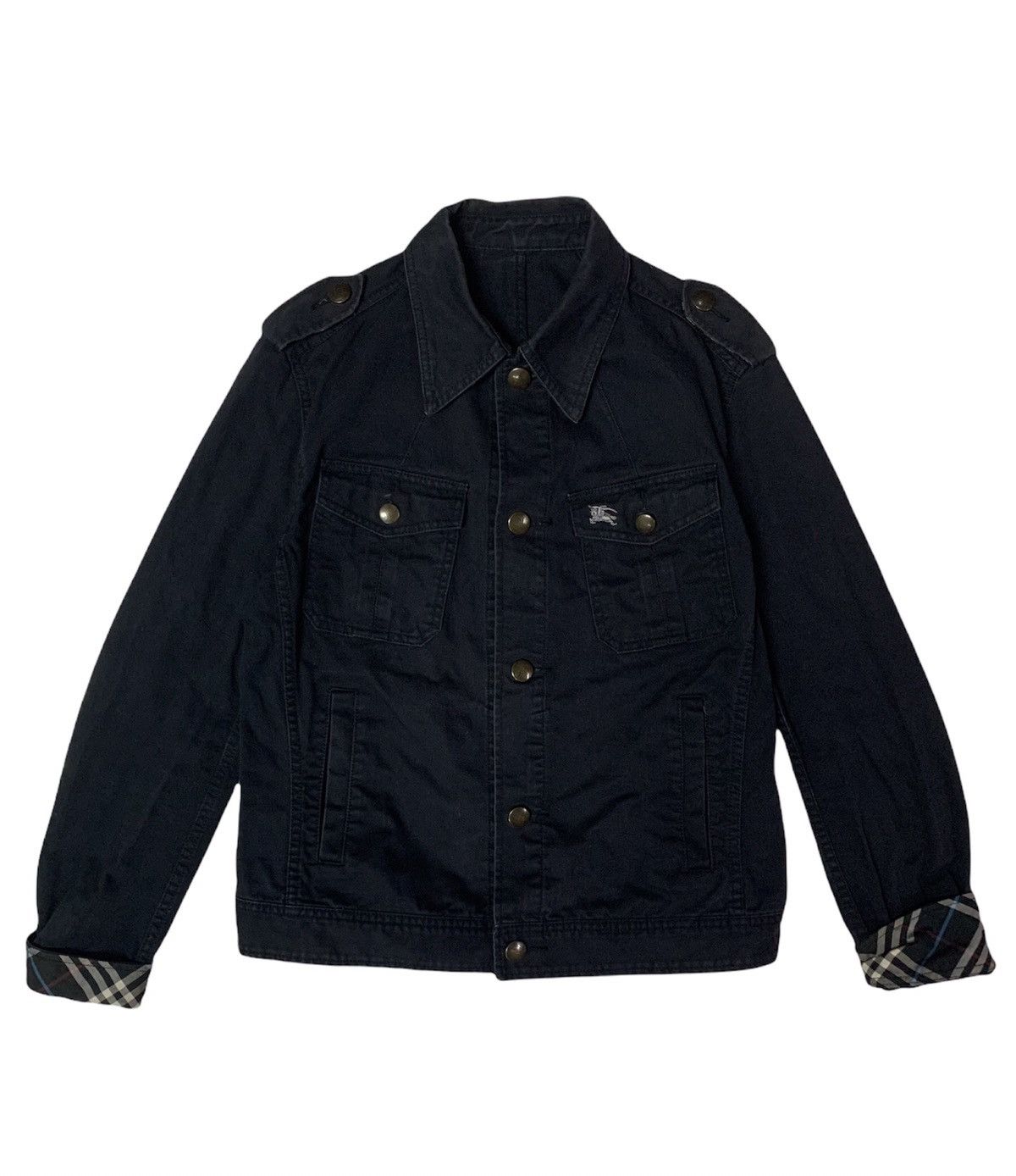 image of Burberry Blue Label Denim Jacket, Men's (Size Large)