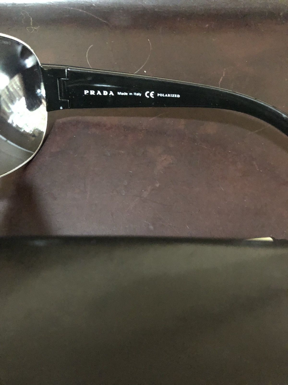 Prada « Dark indigo aviator PRADA Size ONE SIZE - 4 Thumbnail