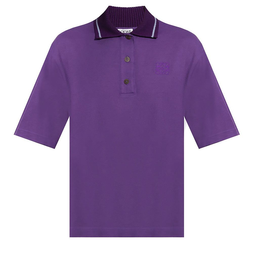 Loewe Women's Cashmere Polo Shirt Purple