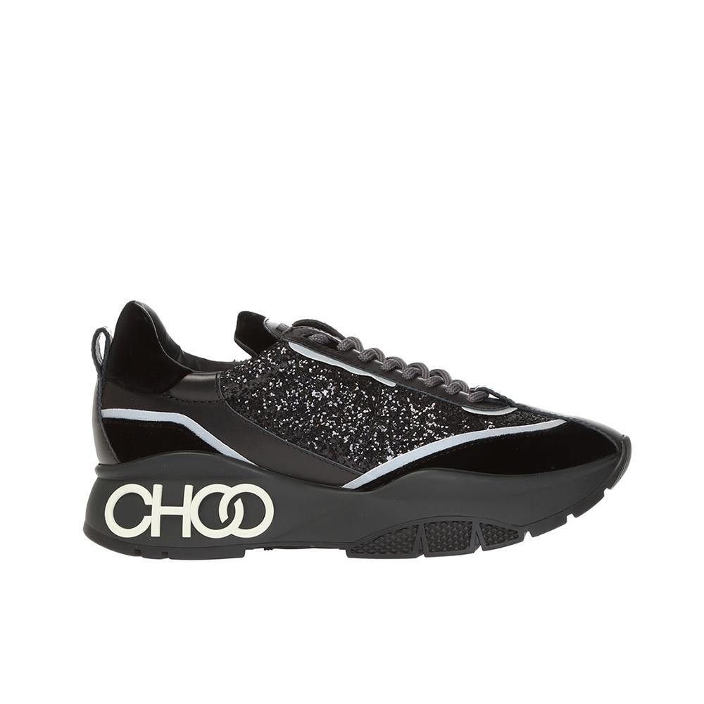 Jimmy Choo Women's 'Raine' Glitter Sneakers Black
