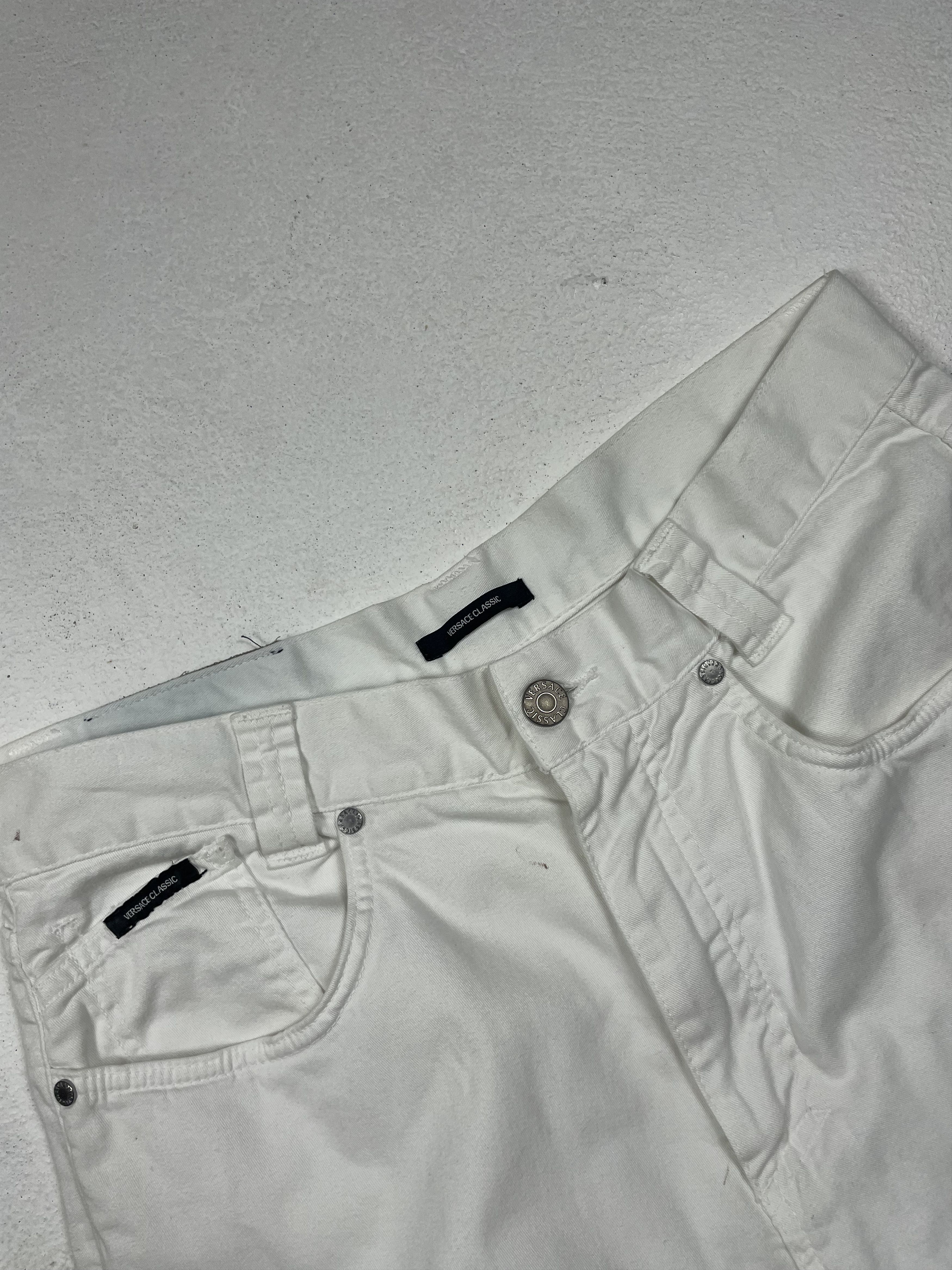 Versace × Versace Jeans Couture × Vintage Versace White Vintage Casual Pants Size US 32 / EU 48 - 5 Thumbnail