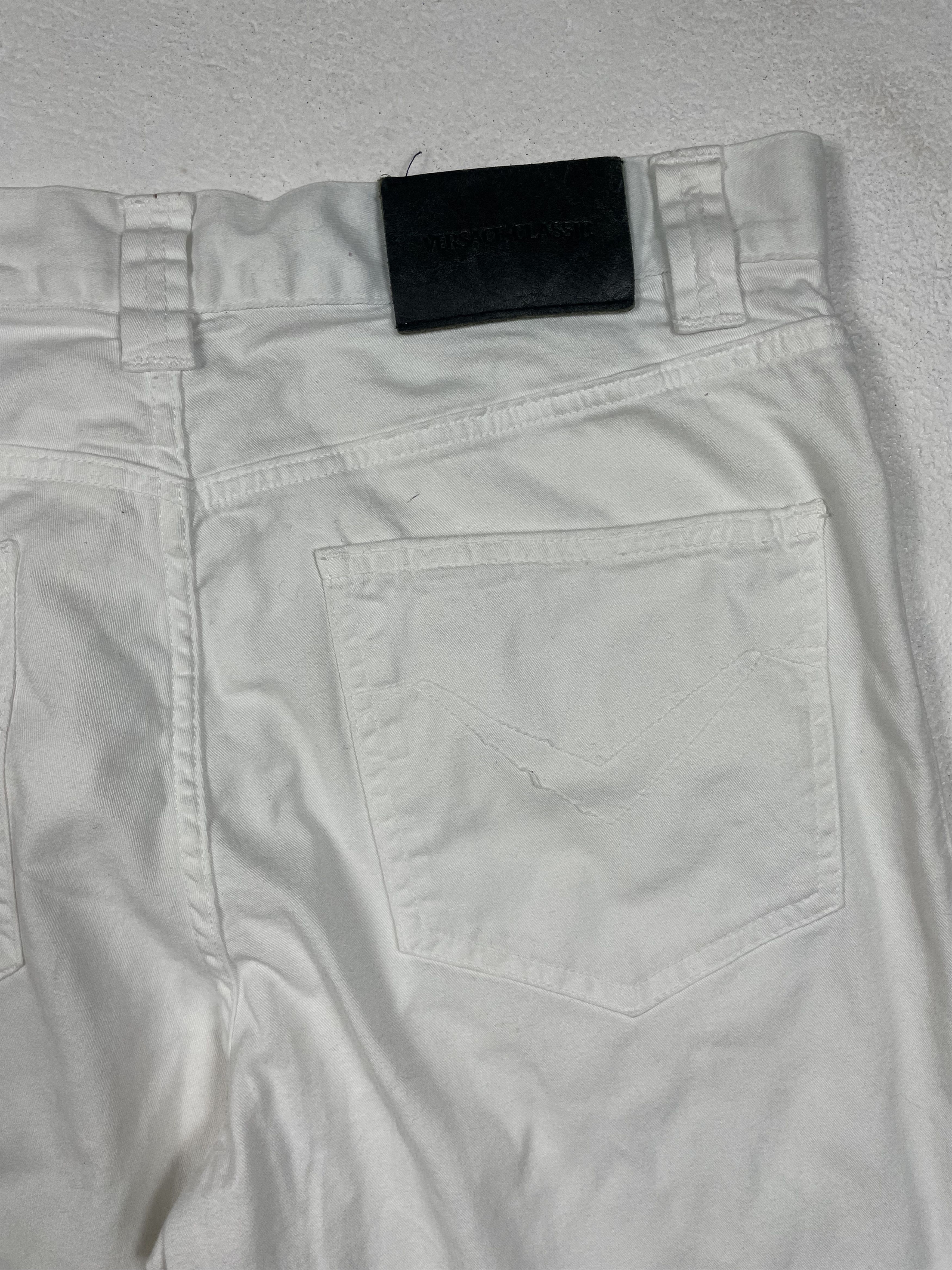 Versace × Versace Jeans Couture × Vintage Versace White Vintage Casual Pants Size US 32 / EU 48 - 3 Thumbnail