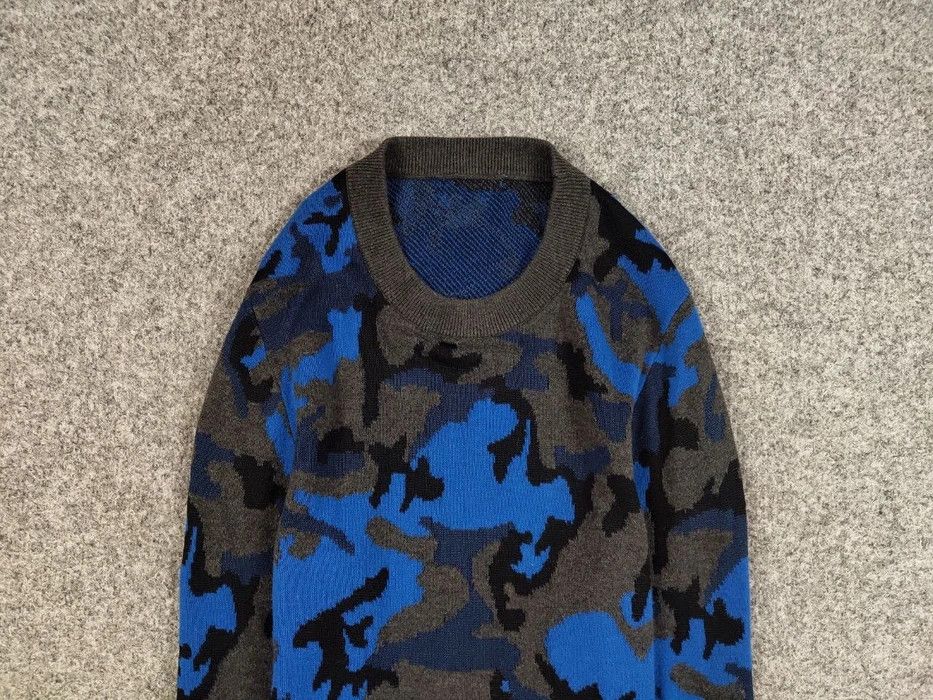 Sandro Sandro Blue Camo Wool pull Knitwear & Sweatshirts Size US S / EU 44-46 / 1 - 3 Thumbnail
