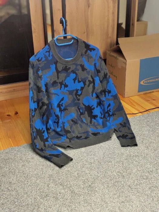 Sandro Sandro Blue Camo Wool pull Knitwear & Sweatshirts Size US S / EU 44-46 / 1 - 10 Thumbnail
