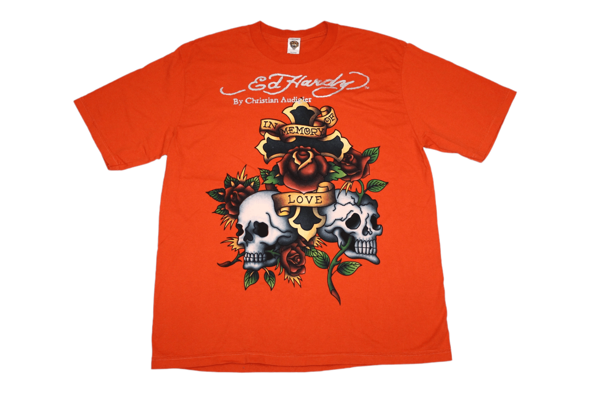 Christian Audigier Y2k🔥Ed Hardy Christian Audigier Skulls Tattoo T-shirt Size US XL / EU 56 / 4 - 1 Thumbnail