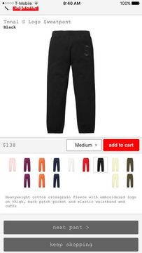 Supreme S Logo Sweatpant | Grailed