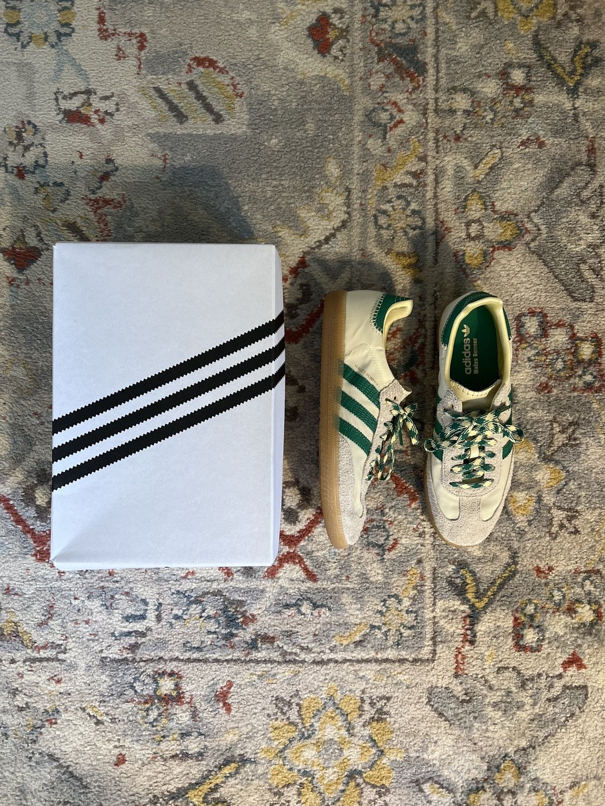 adidas gazelle silver green womens Adidas Samba Wales Bonner Cream Green US4  Curated by Charbel