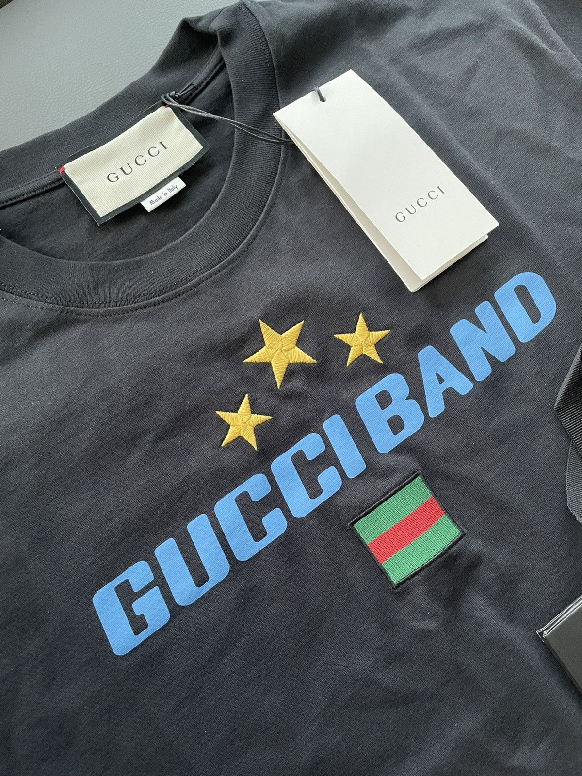Gucci NEW Rare Sold Out Super Runway Gucci Band Logo Tee T-shirt Size US M / EU 48-50 / 2 - 18 Thumbnail
