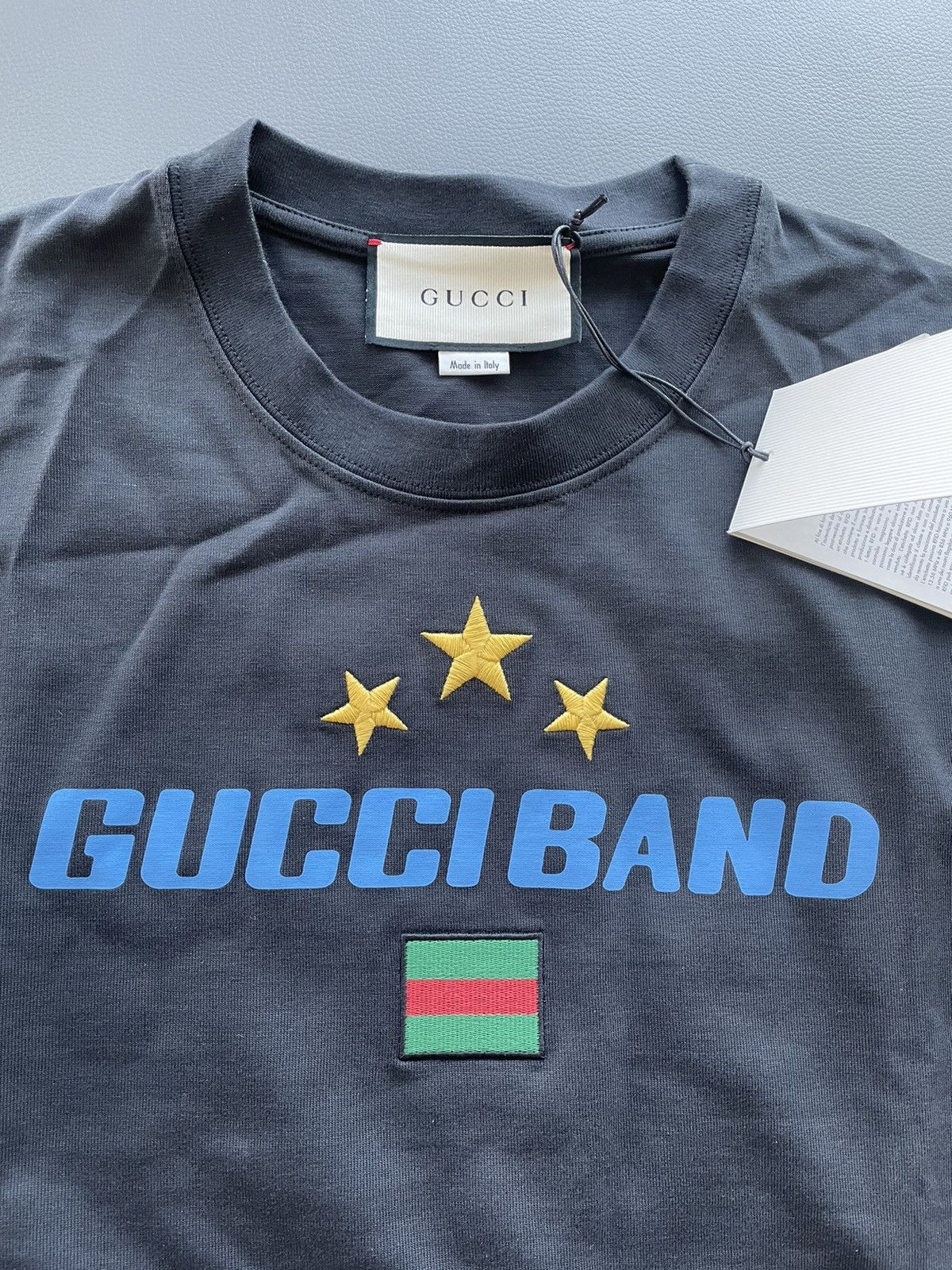 Gucci NEW Rare Sold Out Super Runway Gucci Band Logo Tee T-shirt Size US M / EU 48-50 / 2 - 16 Thumbnail