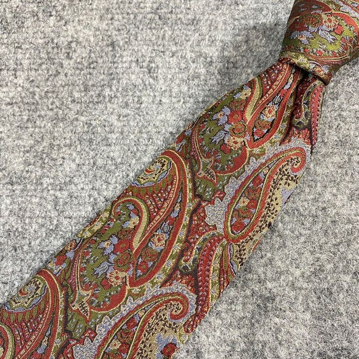 Aquascutum Aquascutum Tie Silk Paisley Red Hand Made in Englad | Grailed