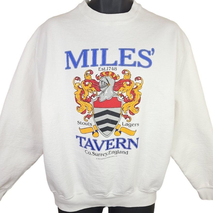 Miles Tavern Sweatshirt Vintage 90s Surrey England Pub