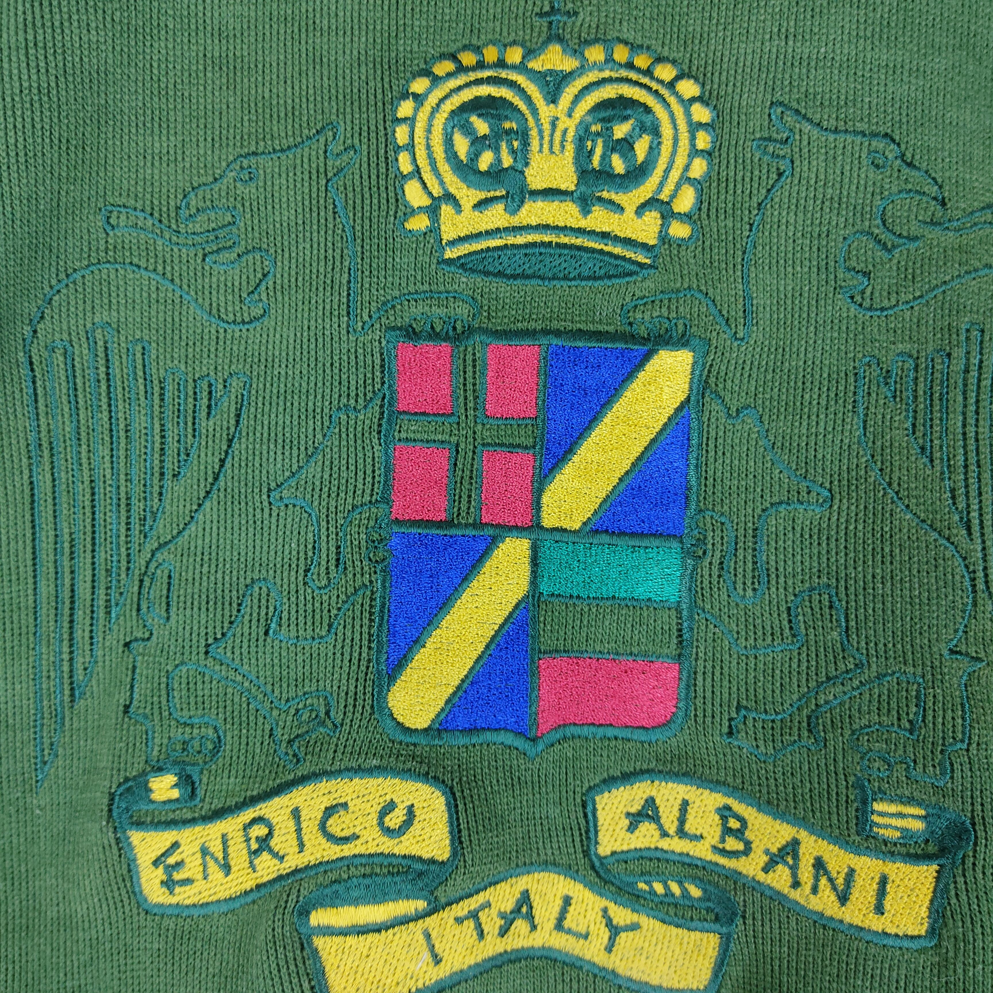 Other Vintage ENRICO ALBANI Embroidery Spellout Logo Sweatshirt Size US L / EU 52-54 / 3 - 4 Thumbnail