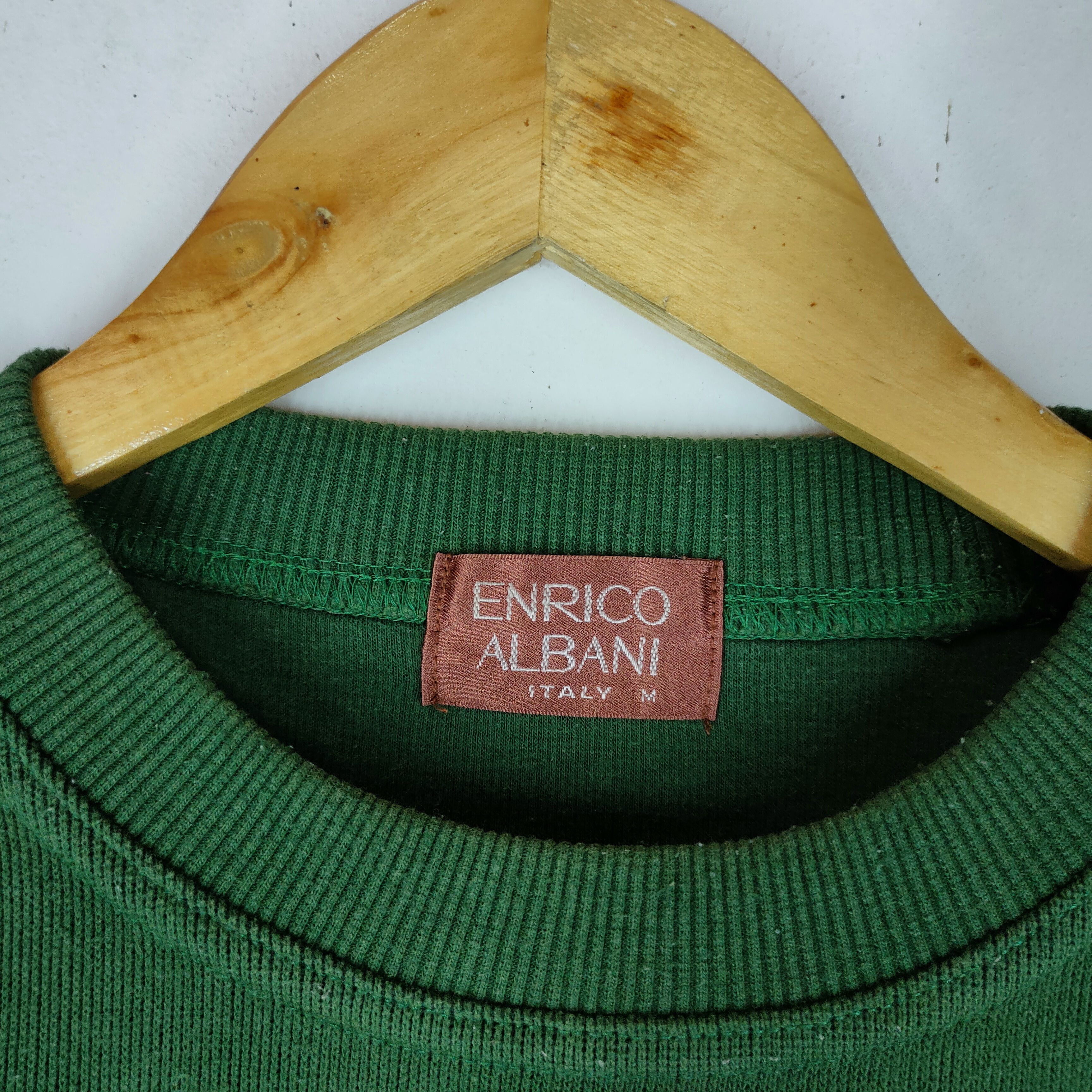 Other Vintage ENRICO ALBANI Embroidery Spellout Logo Sweatshirt Size US L / EU 52-54 / 3 - 5 Thumbnail