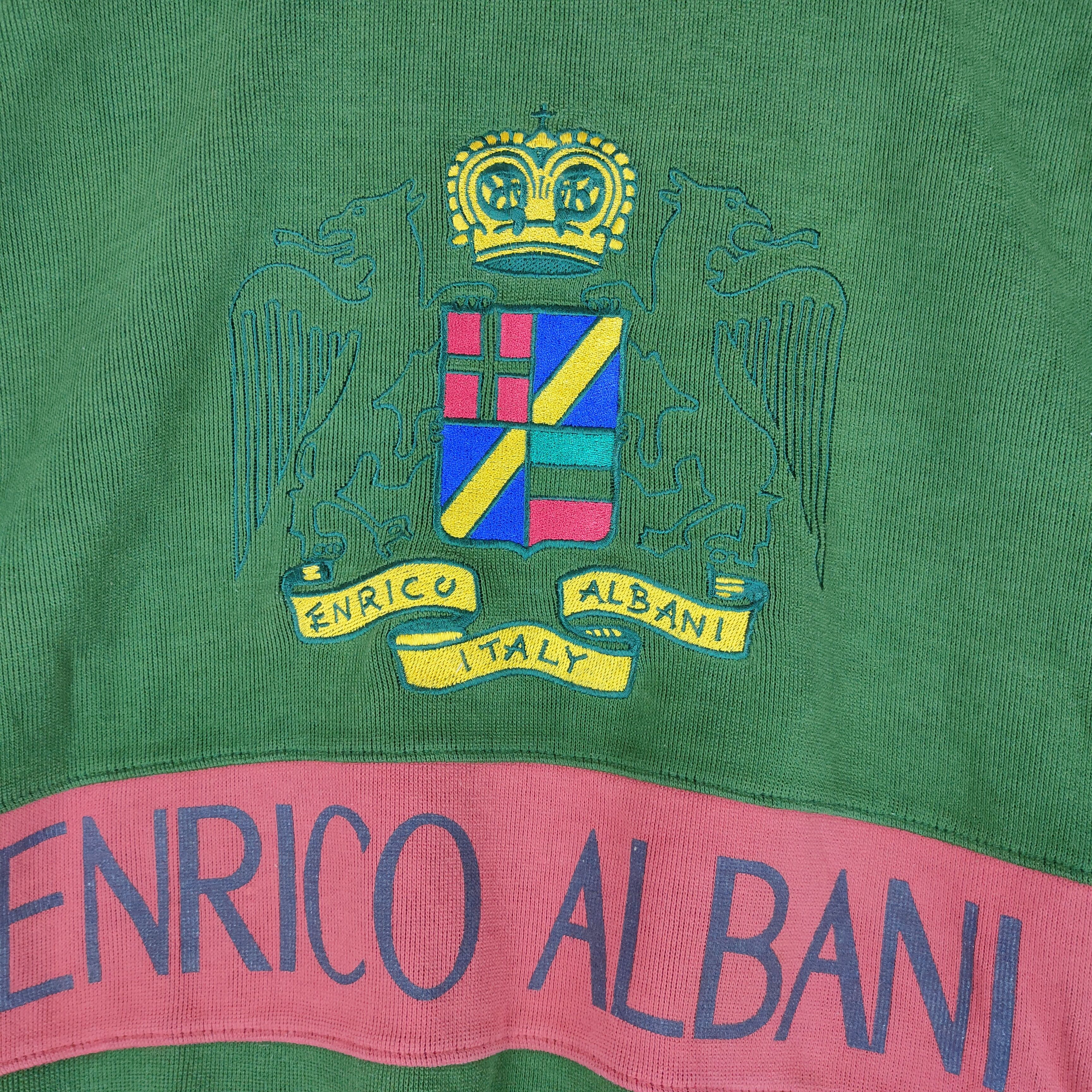 Other Vintage ENRICO ALBANI Embroidery Spellout Logo Sweatshirt Size US L / EU 52-54 / 3 - 3 Thumbnail