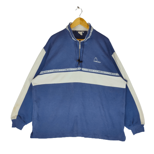 Sports Specialties Vintage HEAD SPORT Embroidery Logo Half Zipper Sweater Size US XXL / EU 58 / 5 - 1 Thumbnail