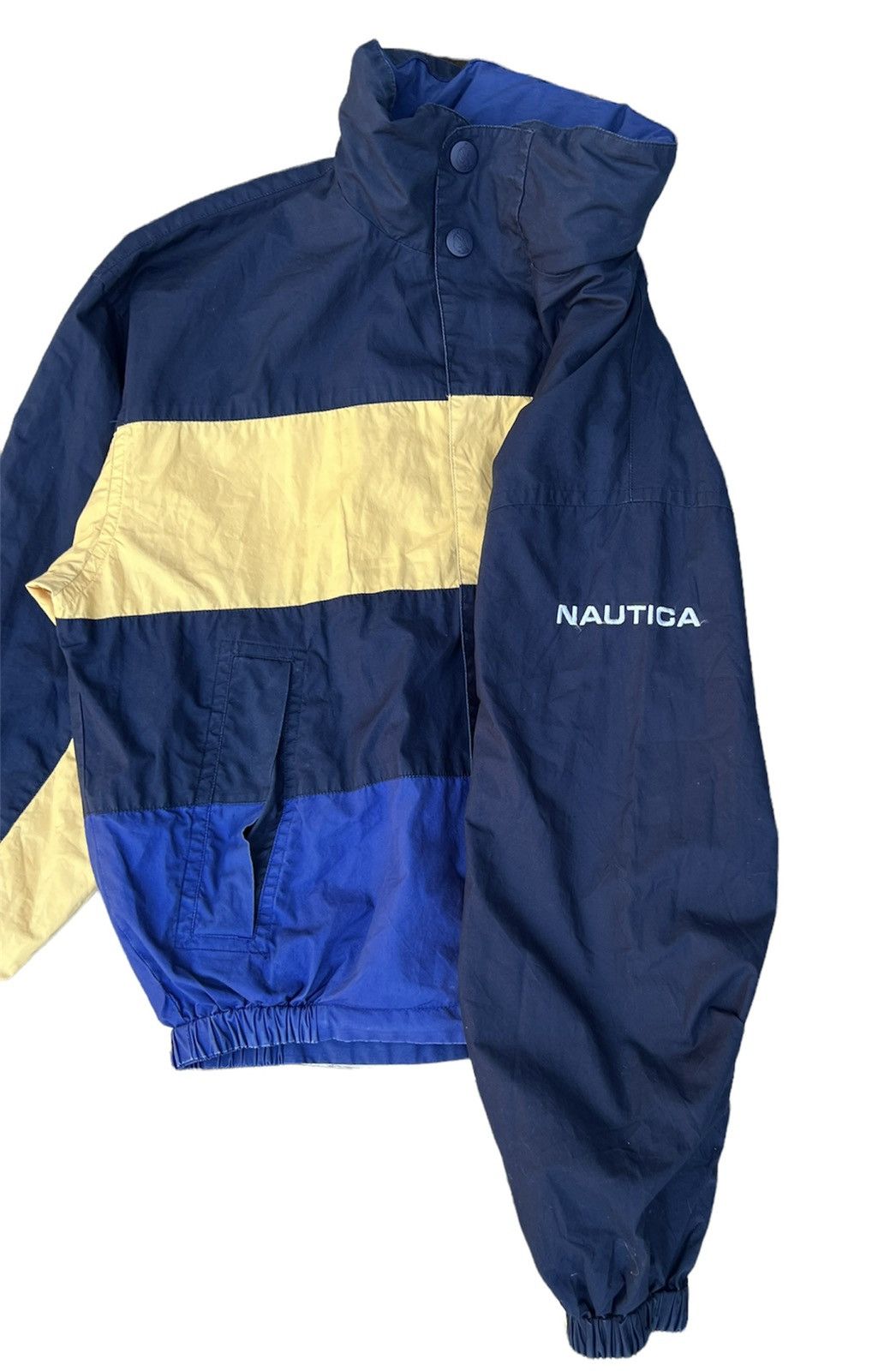 90'S Nautica sailing jacket, men's size L, vintage cotton green type Vintage Second Hand