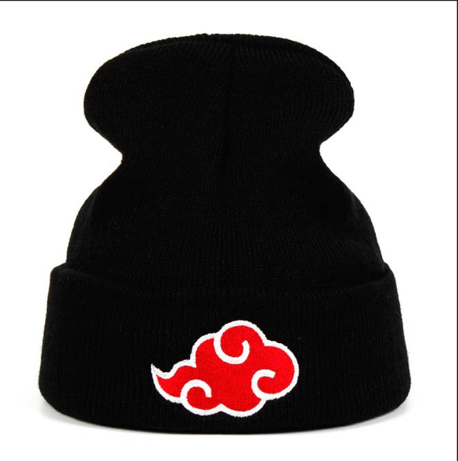 Bonnet Konoha Fait Main Inspiré De Naruto - Coton Noir, Taille Unique
