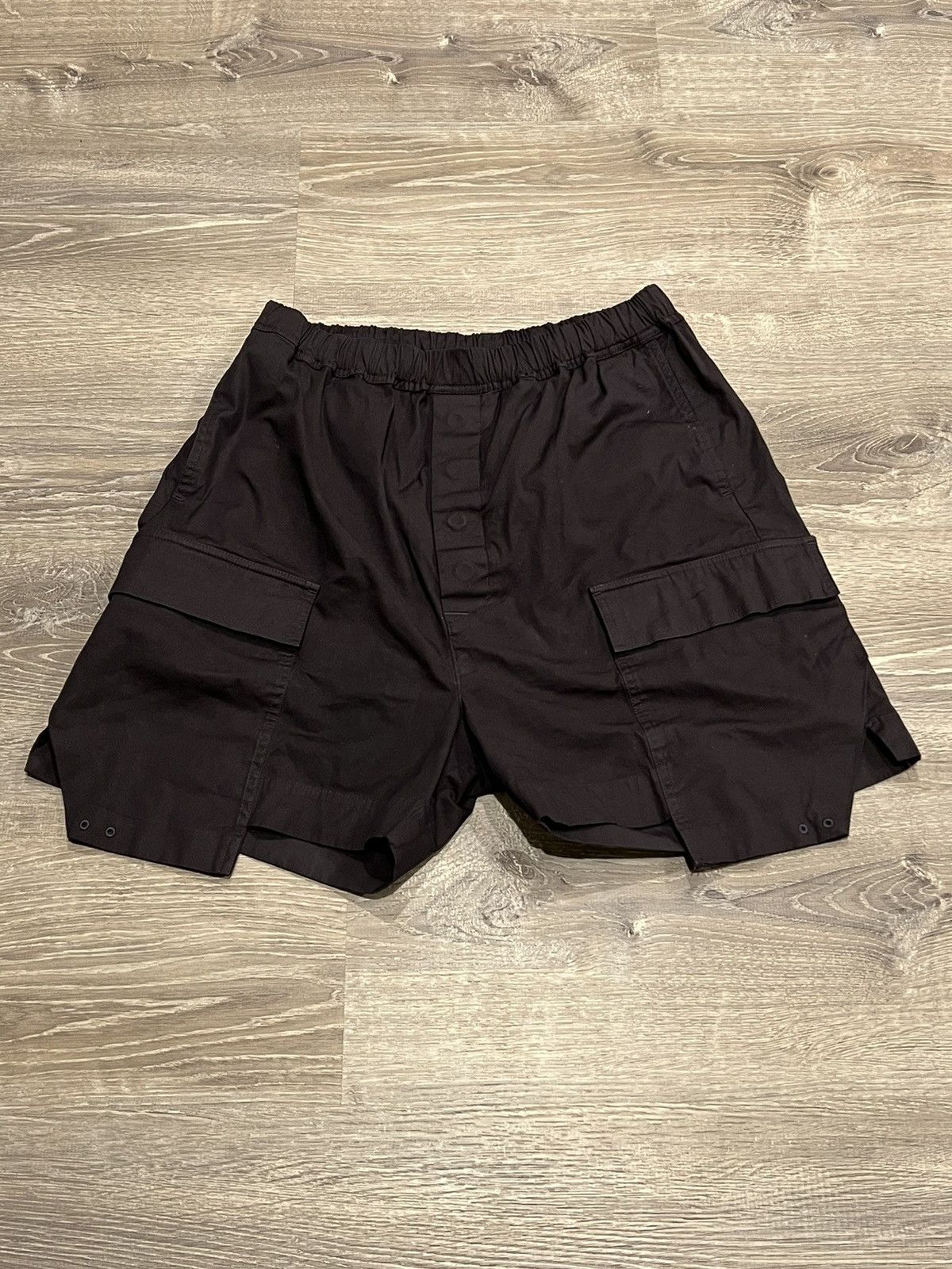 Pre-owned Rick Owens Drkshdw Cargo Boxing Shorts In Black