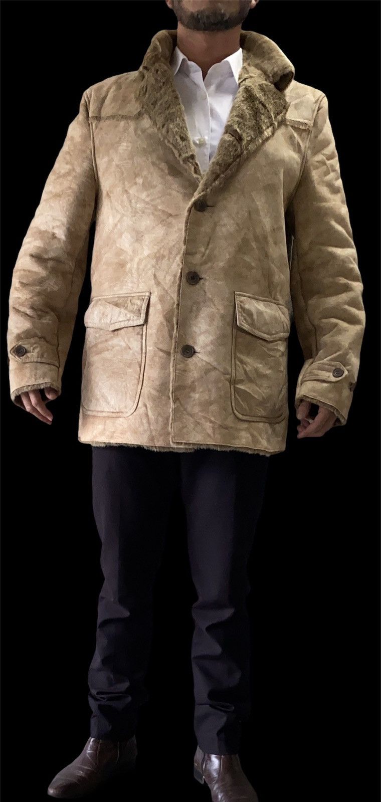 Other Faux Fur Lined Shearling Soft Nappa Trim Cozy Coat Jacket Size US M / EU 48-50 / 2 - 15 Thumbnail