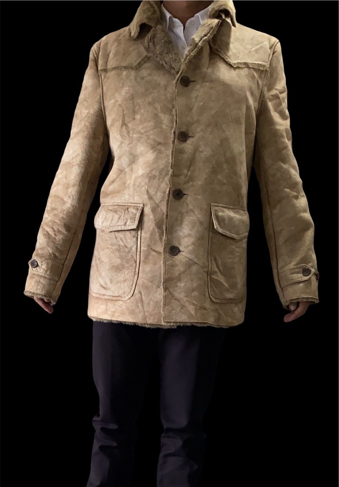 Other Faux Fur Lined Shearling Soft Nappa Trim Cozy Coat Jacket Size US M / EU 48-50 / 2 - 12 Thumbnail