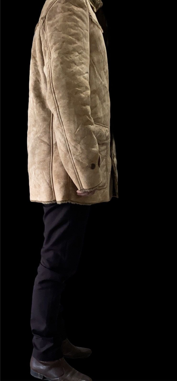 Other Faux Fur Lined Shearling Soft Nappa Trim Cozy Coat Jacket Size US M / EU 48-50 / 2 - 14 Thumbnail