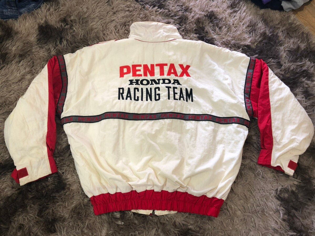 Vintage Vintage 80's Honda Racing Team x Pentax bomber jacket ...