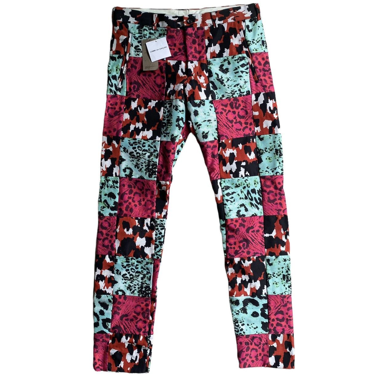 Comme des Garcons New FW2020 Runway Animal Print Patchwork Pants Size US 32 / EU 48 - 2 Thumbnail