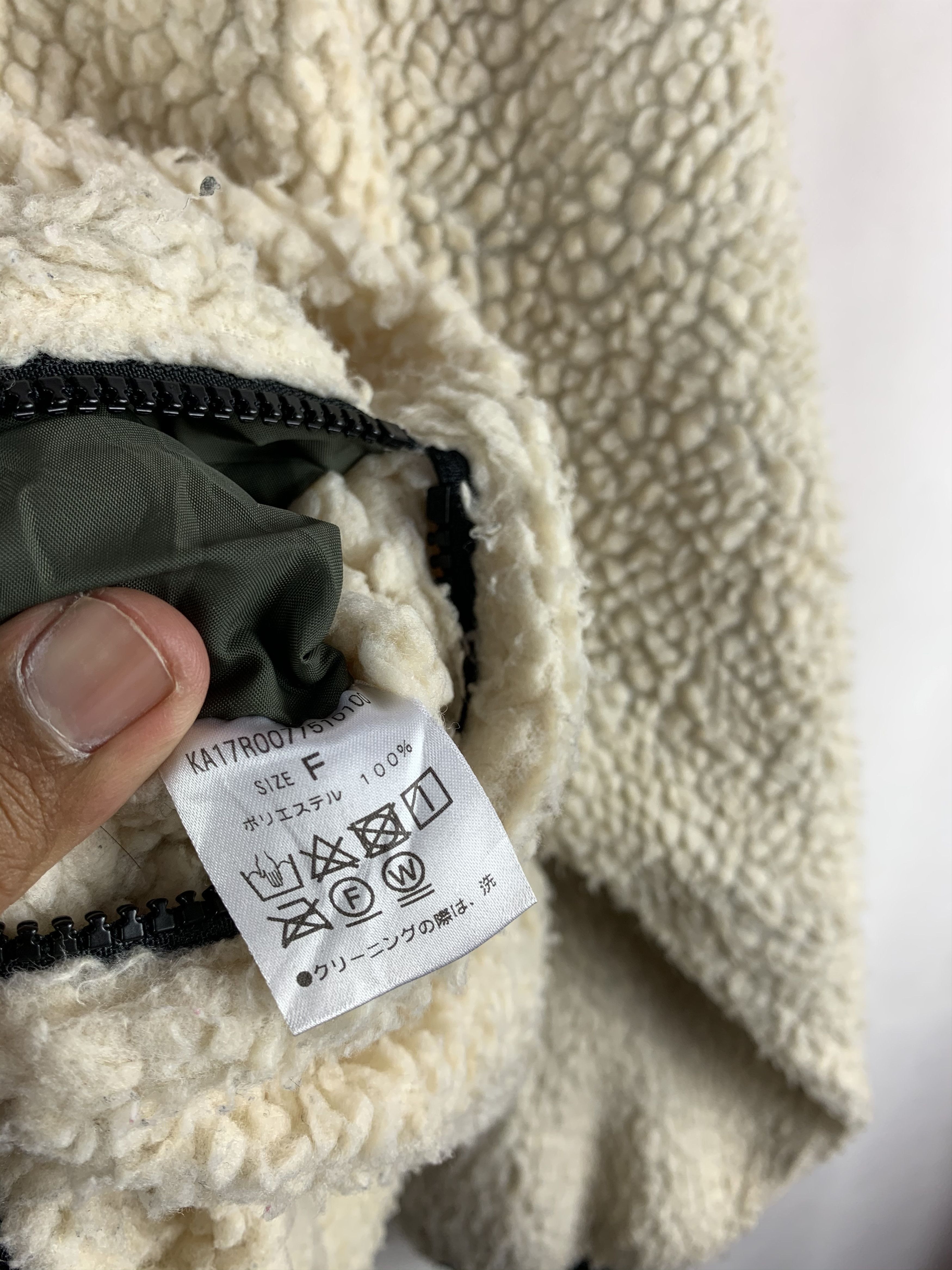 Japanese Brand 😱Kastane Reversible Deep Pile Fleece Light Jacket Size US L / EU 52-54 / 3 - 11 Thumbnail