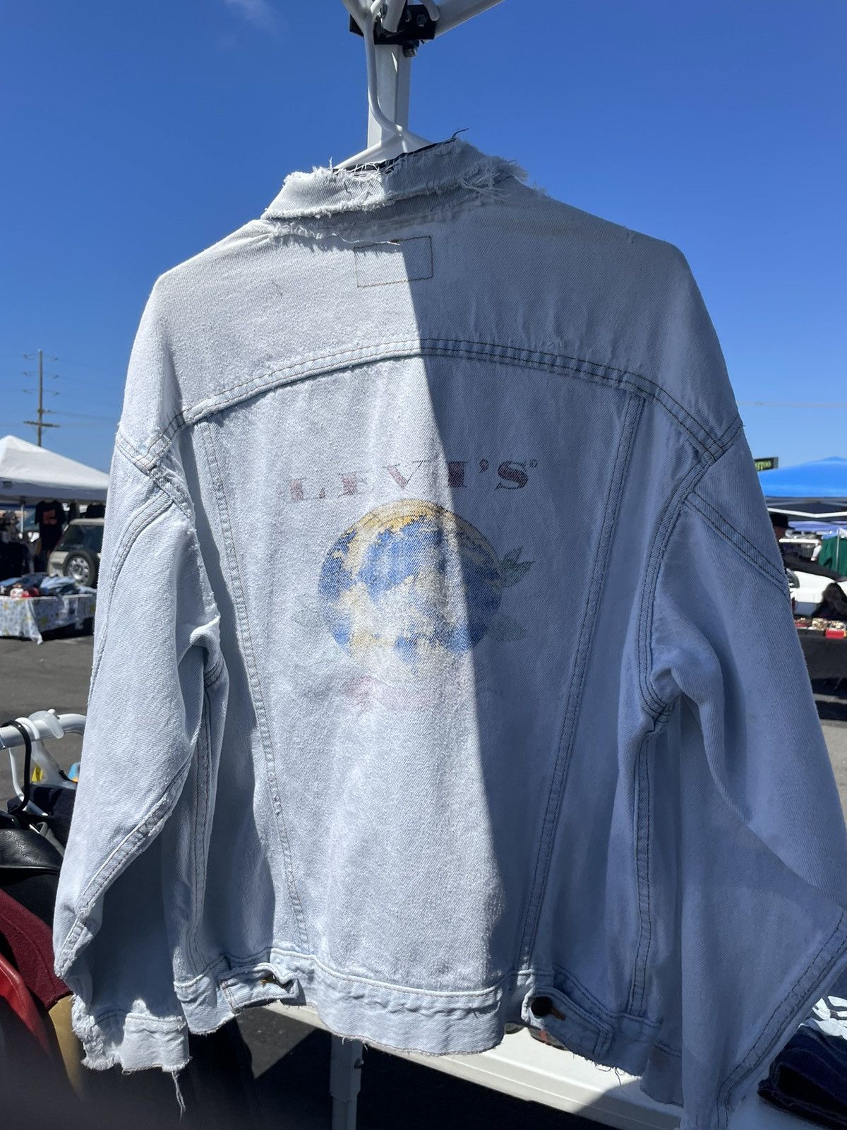 vintage distressed levi’s denim jacket