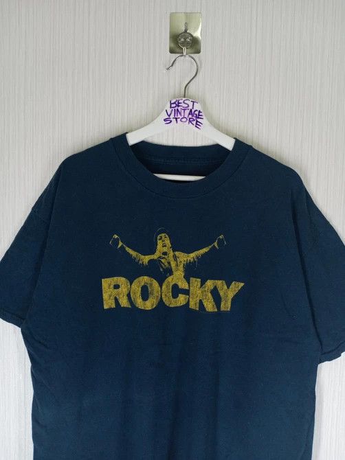 Vintage Vintage Rocky Balboa Movie Promo Rambo Tshirt Size US XL / EU 56 / 4 - 1 Thumbnail