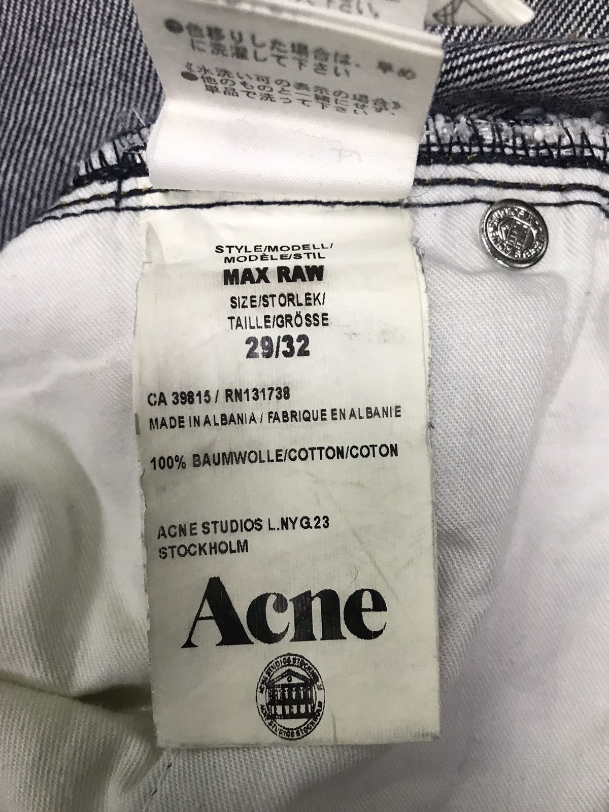 Acne Studios Acne Studios Max Raw Denim Size 29" - 9 Thumbnail