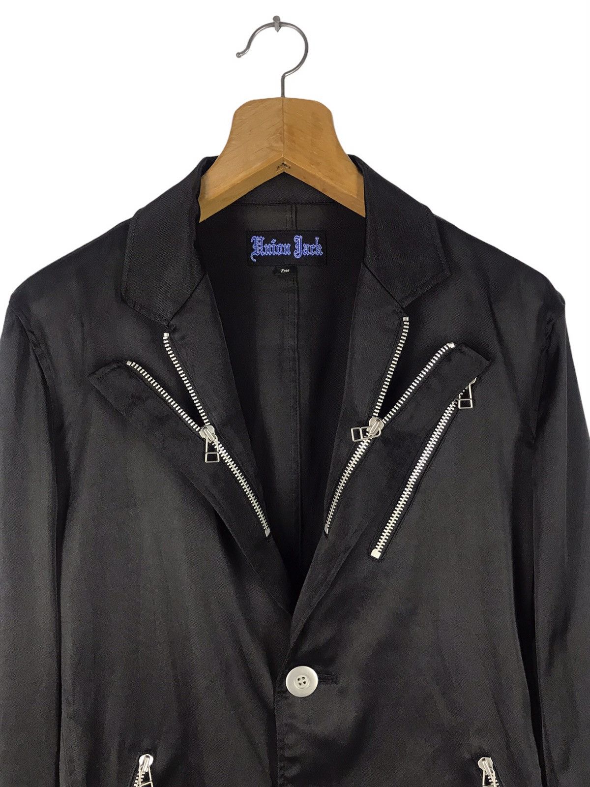 Japanese Brand SEDITIONARIES DESIGN ZIPPED LAPEL BLAZER JACKET Size 38R - 5 Thumbnail