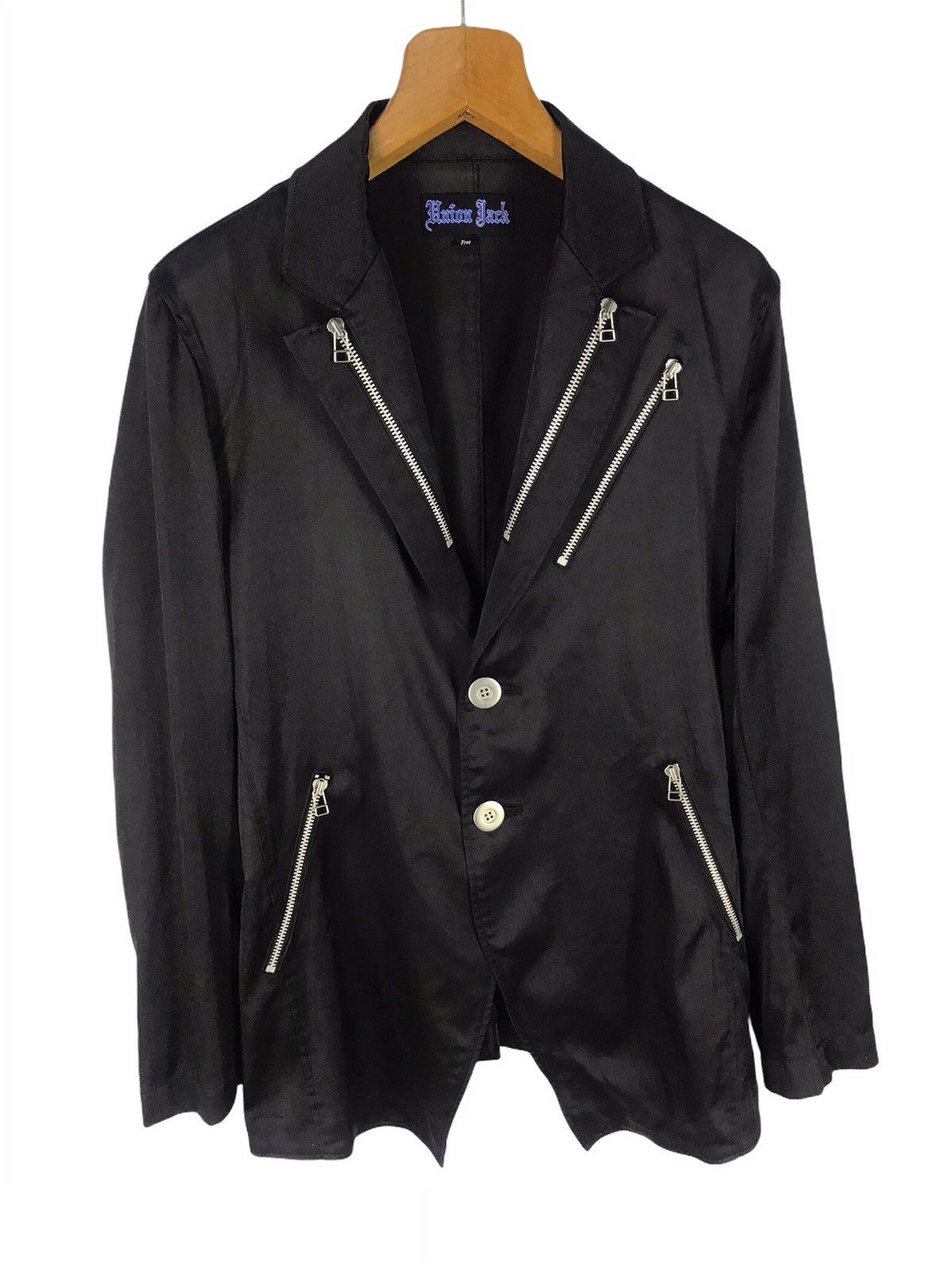 Japanese Brand SEDITIONARIES DESIGN ZIPPED LAPEL BLAZER JACKET Size 38R - 1 Thumbnail