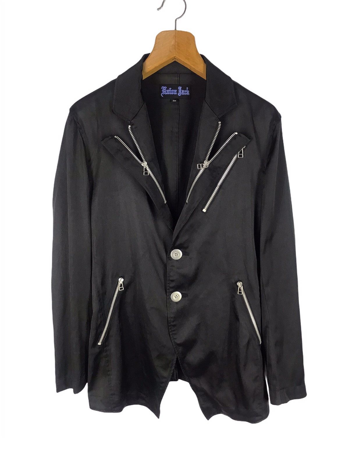 Japanese Brand SEDITIONARIES DESIGN ZIPPED LAPEL BLAZER JACKET Size 38R - 2 Thumbnail