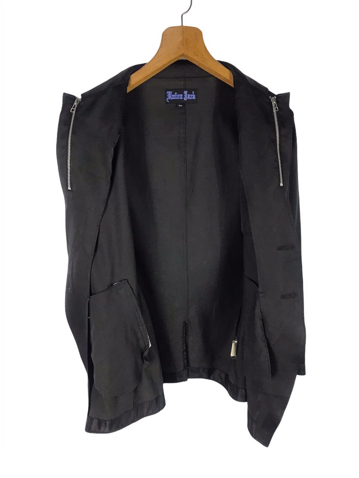Japanese Brand SEDITIONARIES DESIGN ZIPPED LAPEL BLAZER JACKET Size 38R - 12 Thumbnail