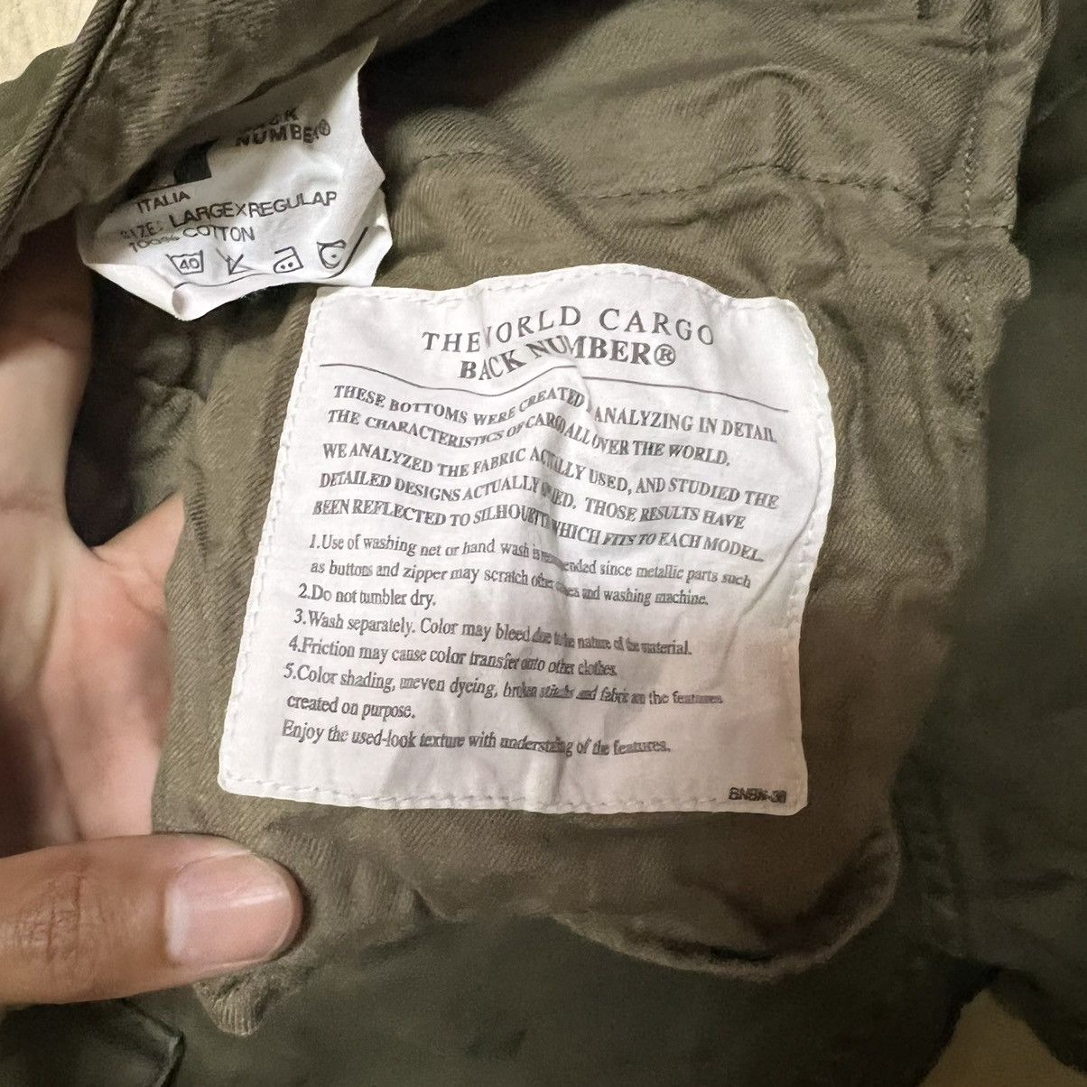Japanese Brand Back Number Multipockets Cargo Pants Size US 33 - 18 Thumbnail