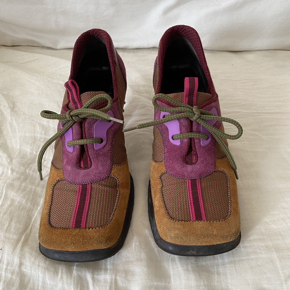 miumiu archive 90s square toe loafers