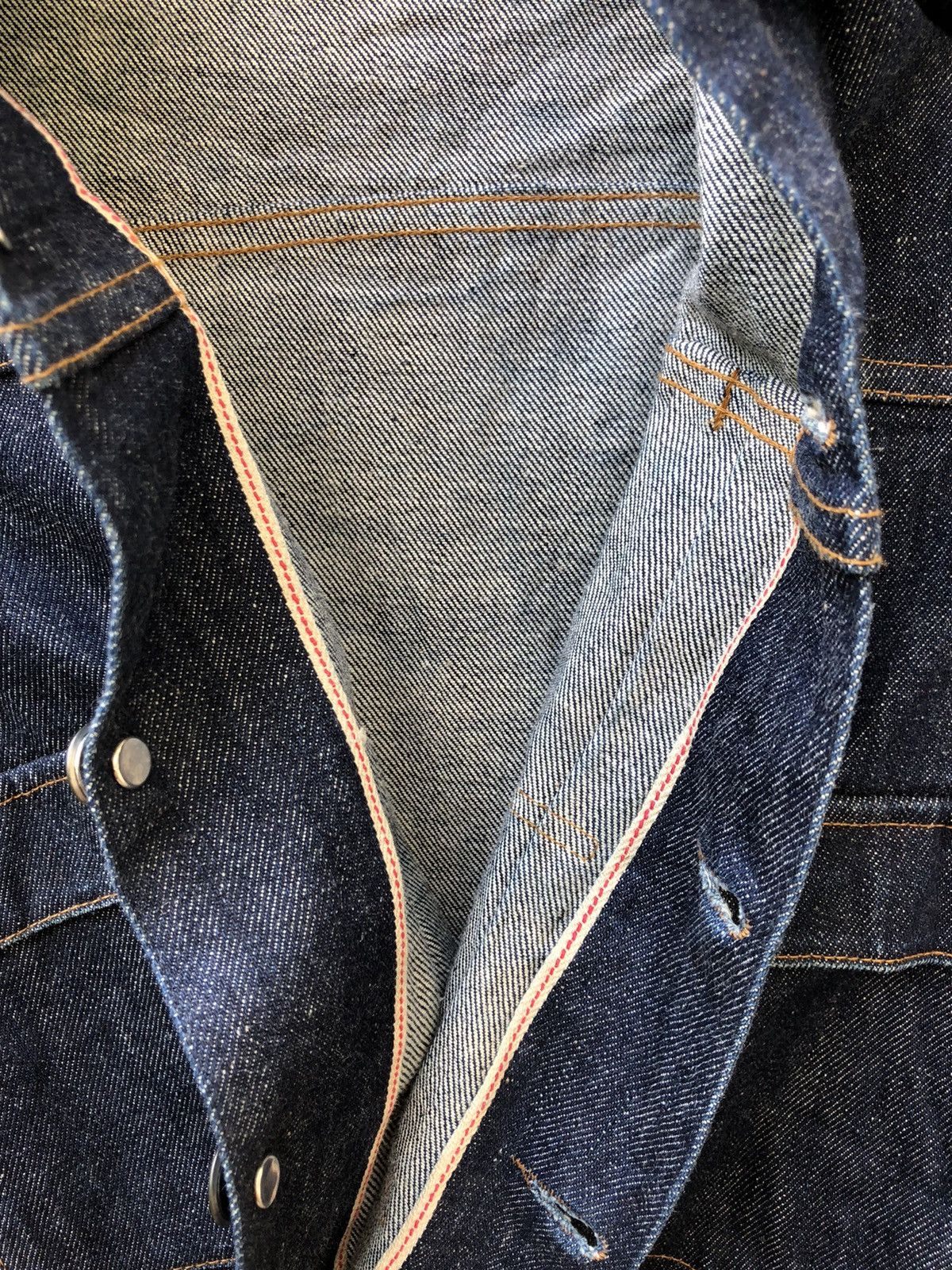 A.P.C. Vintage A.P.C. Double Pocket Redline Denim Jacket Size US M / EU 48-50 / 2 - 17 Thumbnail